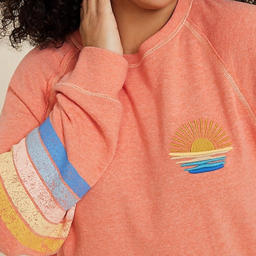 Darling Sunset Embroidered Sweatshirt!